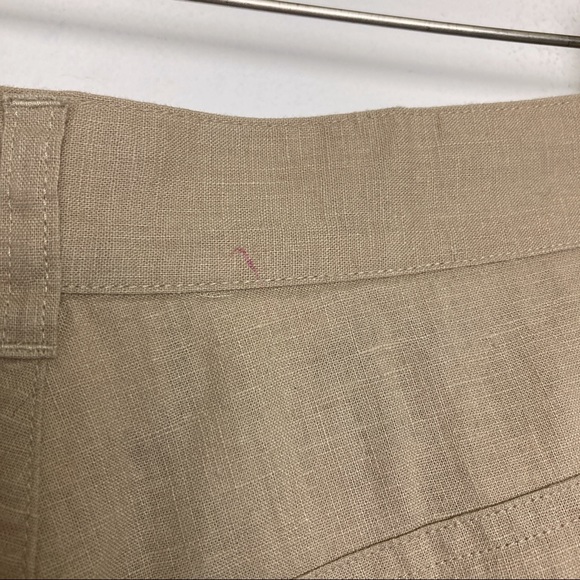 Vintage high waisted linen blend mom shorts khaki - Picture 9 of 9